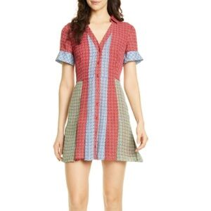 Alice + Olivia Abelia button down shirt dress